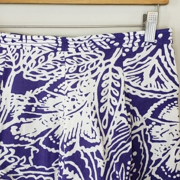 LOFT | Abstract Floral Linen Blend Skirt Size 4 - Picture 3 of 4